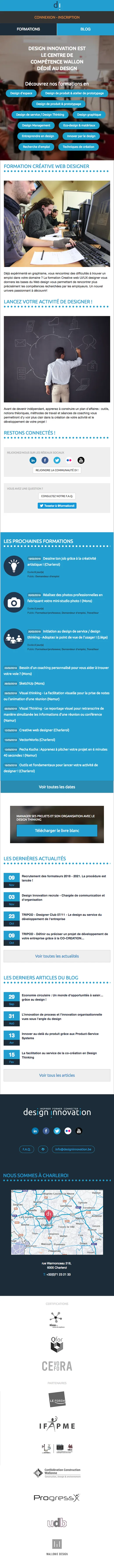 Design Innovation : Accueil