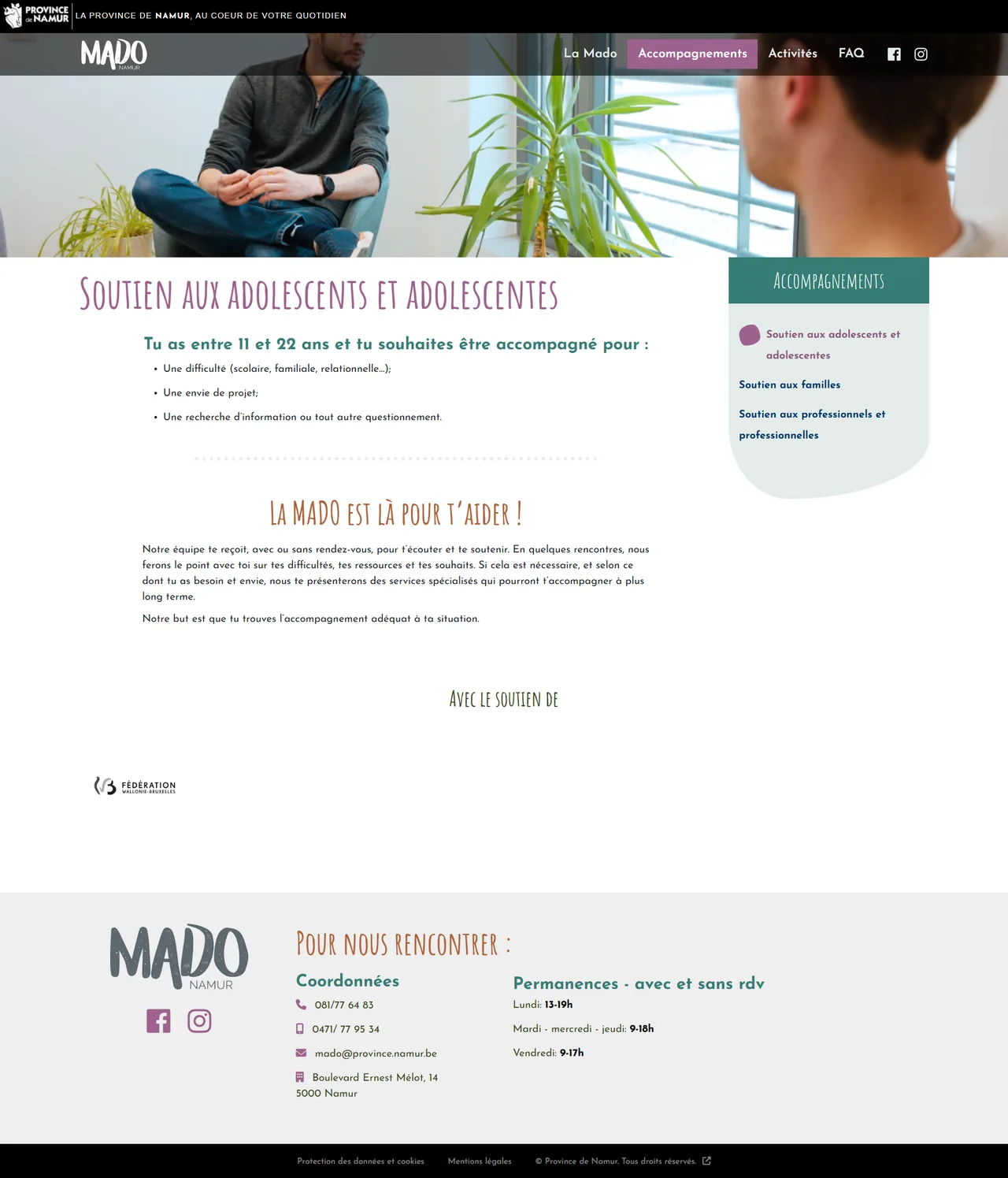 MADO, Maison de l'adolescent : Suivi individuel