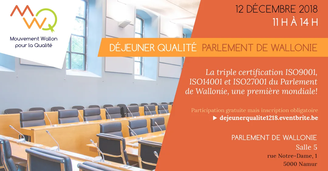 MWQ visuels et présence sur les réseaux sociaux : Couverture de l'événement Facebook du Déjeuner Qualité.