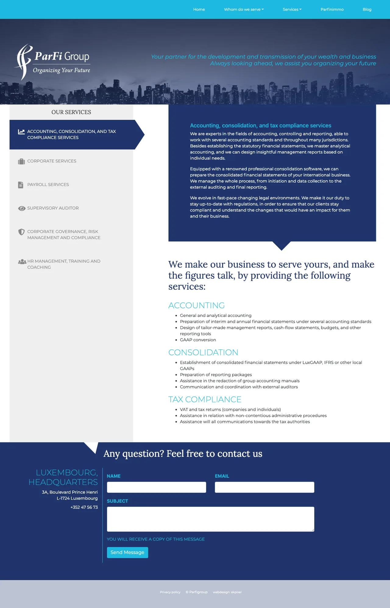 Parfi Group : Accounting & tax