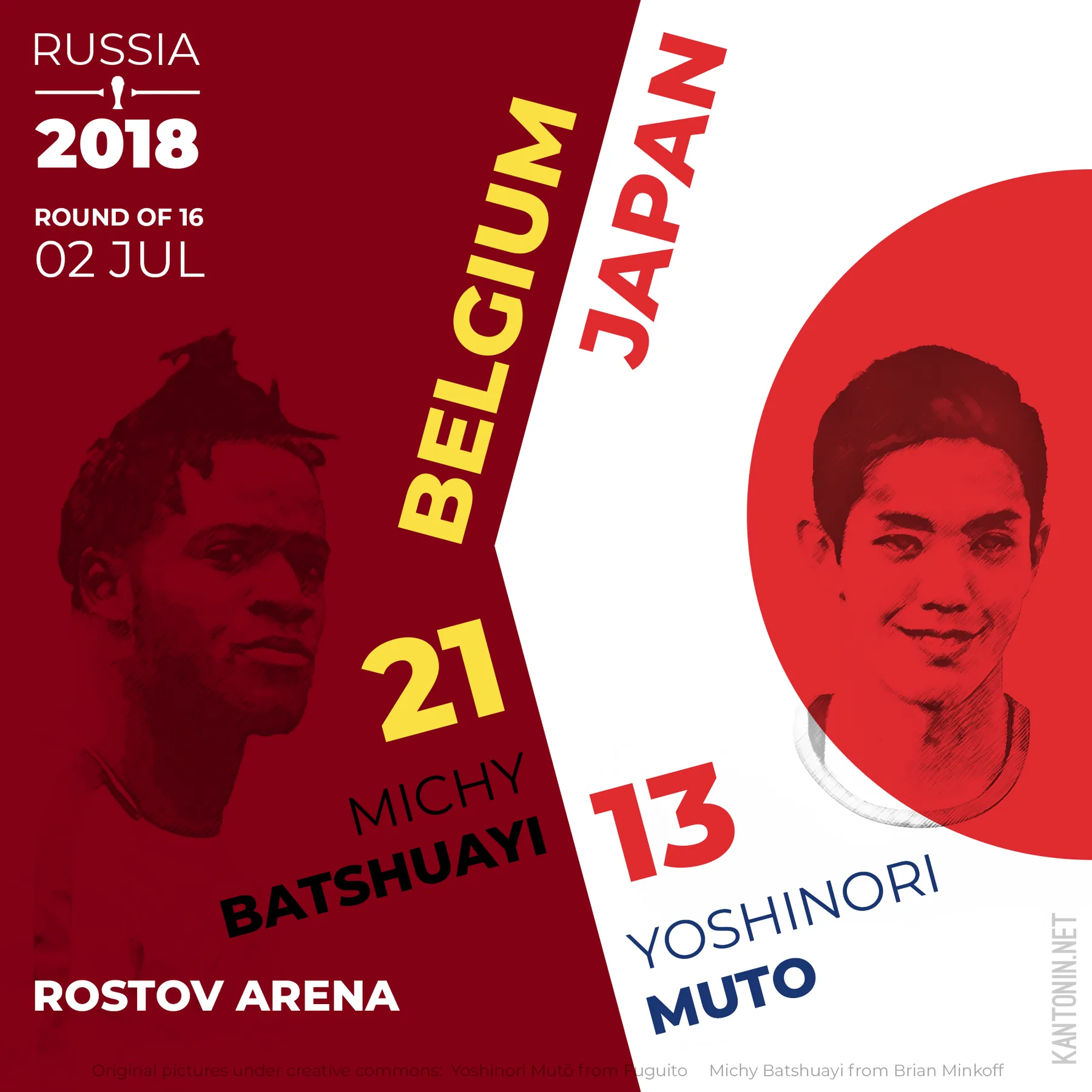 Belgian Red Devils infographics : Belgique - Japon