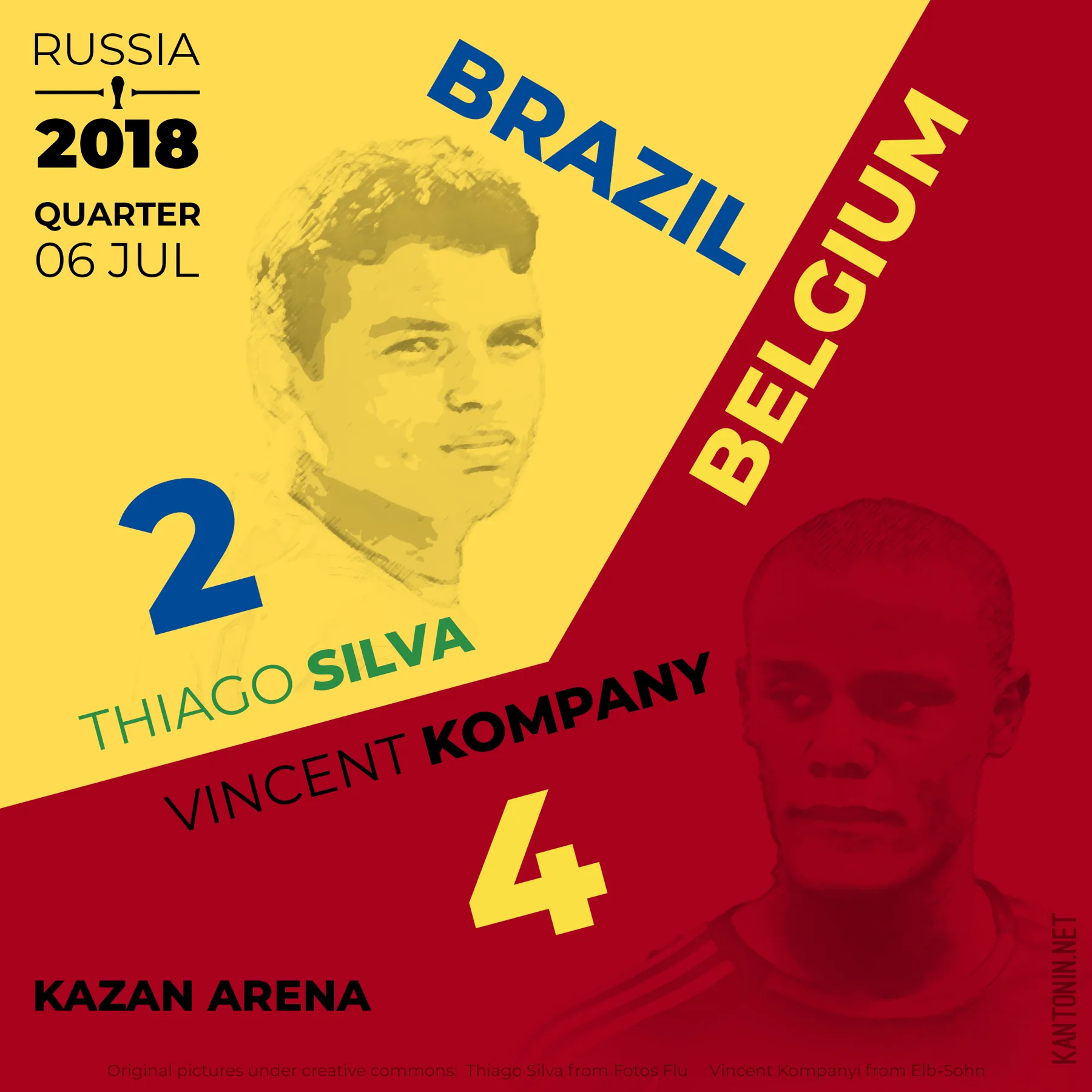 Belgian Red Devils infographics : Brésil - Belgique