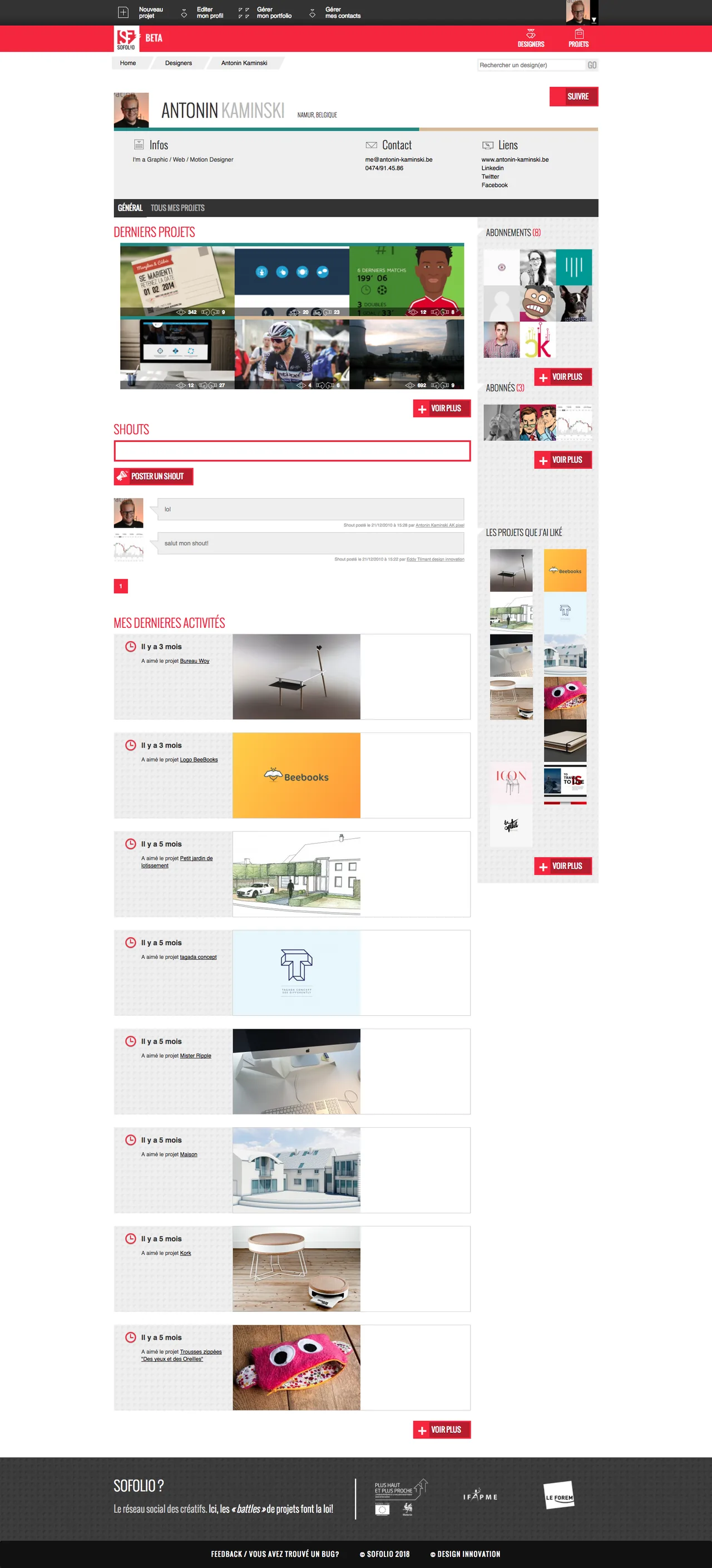 Sofolio : Profil d'un designer