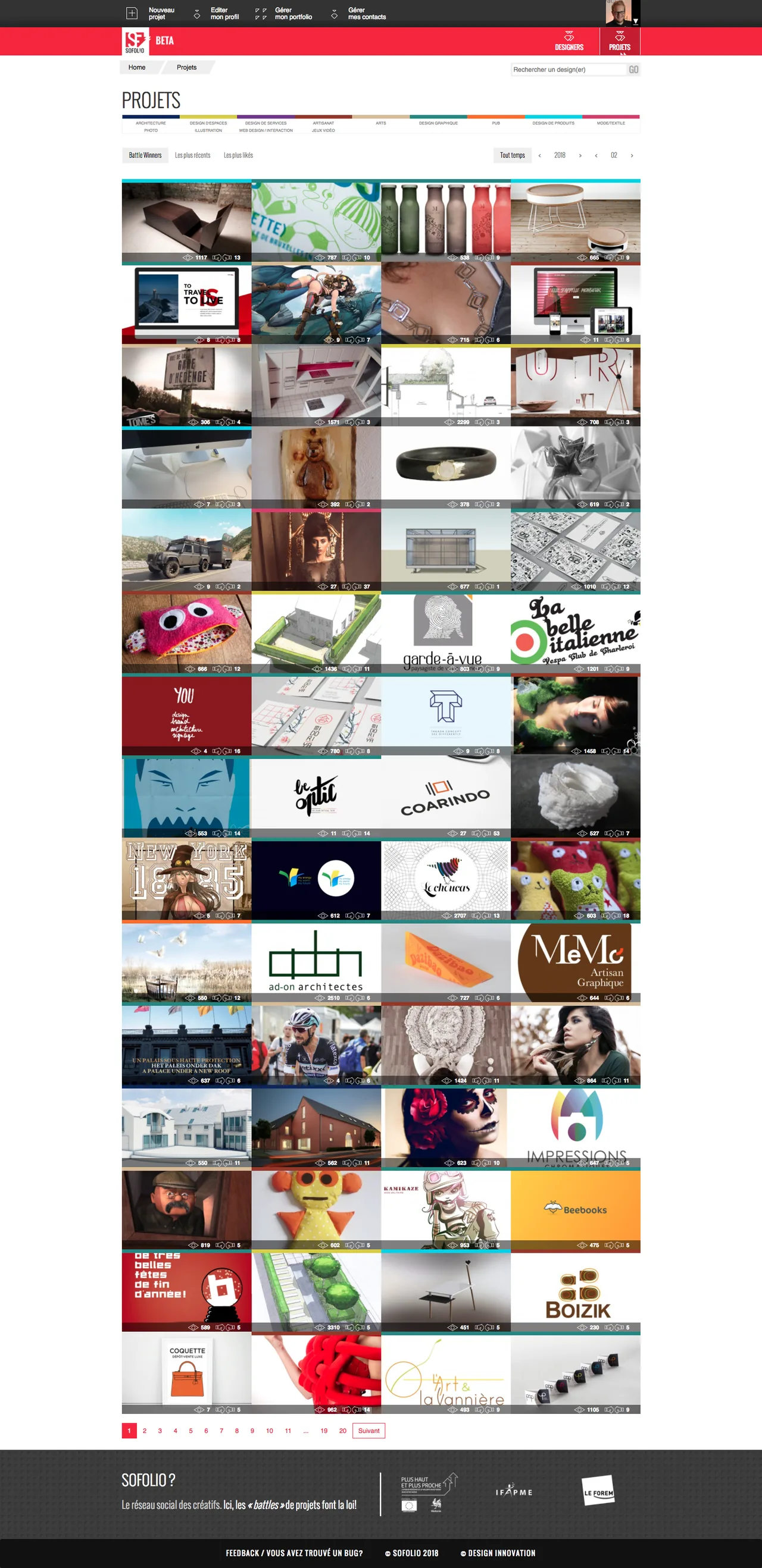 Sofolio : Les projets