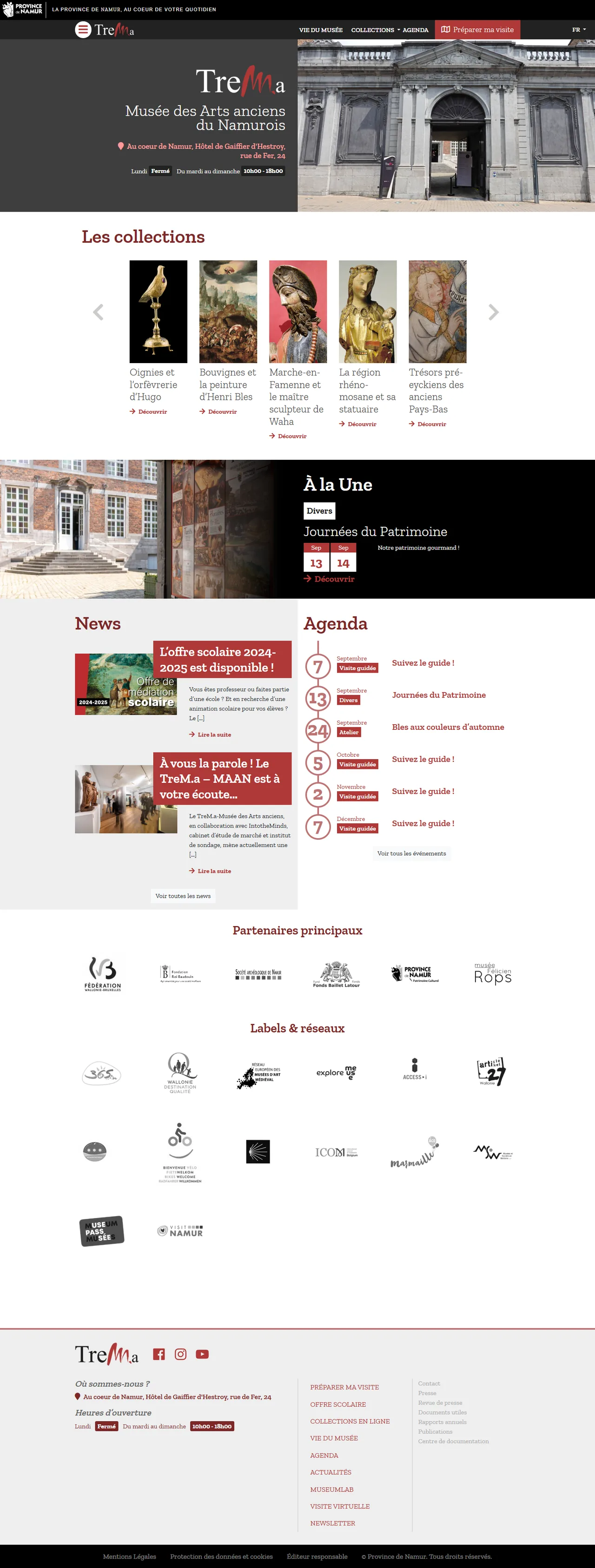 TreMa, Musée des Arts anciens du Namurois : Accueil